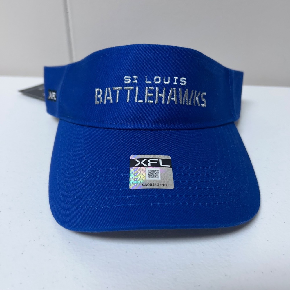 XFL USL St. Louis Battlehawks Visor Unisex OS Blue Embroidered STL-418-BLU-OS